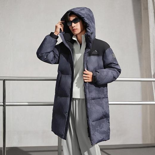波司登25新款中长款羽绒服男女同款时尚百搭运动风连帽中戏大被子 商品图0