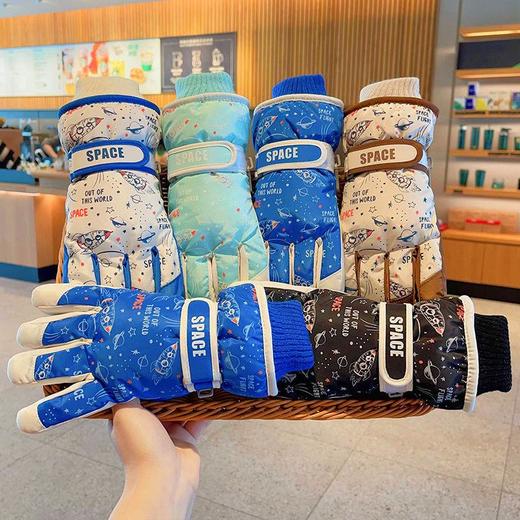 儿童防水滑雪手套冬季五指加厚绒保暖男女童玩雪不湿手2-12岁小孩 商品图4