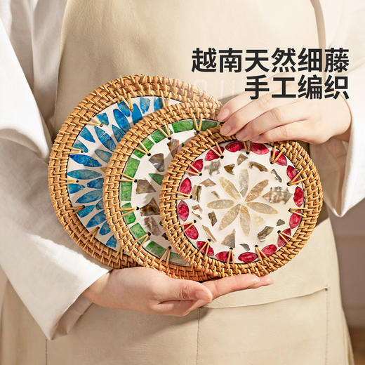 摩登主妇贝壳隔热垫餐垫防烫垫砂锅垫茶杯垫家用耐高温碗垫餐盘垫 商品图2