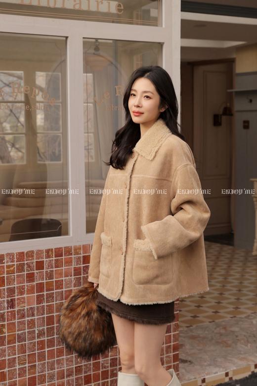 【门店同款】ENJOY冬季“暖冬知性”翻领双面穿毛毛外套 169151875 商品图11