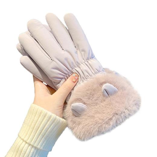 冬季新款手套女骑车保暖可触屏骑行电动车加绒防寒东北防风冬 商品图4