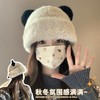 可爱帽子女秋冬季新款加绒加厚保暖户外休闲小熊针织帽防寒护耳帽 商品缩略图0