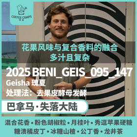 25产季 巴拿马 失落大陆 玛格利塔庄园 BENI_GEIS_095_147 瑰夏 去果皮酵母发酵 （生豆）空运批次