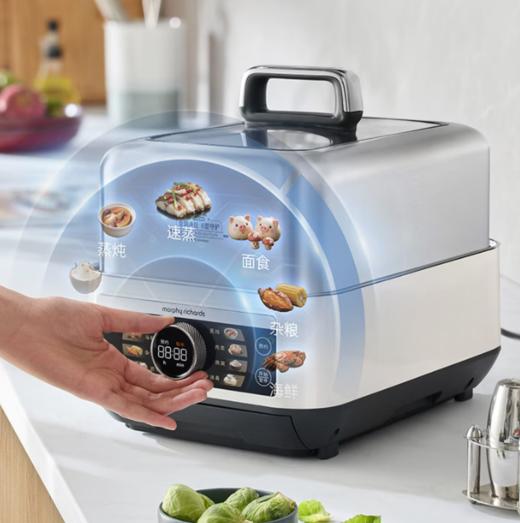 摩飞电器（Morphyrichards）极速电蒸锅 多功能智能预约蒸锅配炖盅鱼盘双层蒸锅 MR1178 商品图3