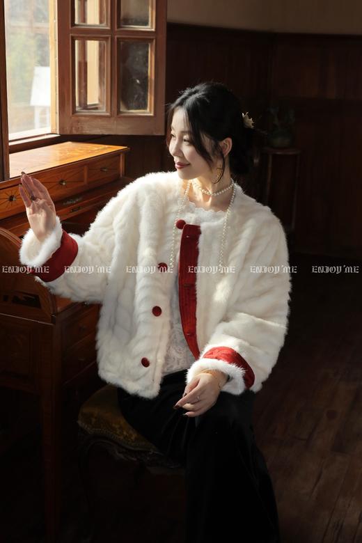 【门店同款】ENJOY冬季“烟火漫春”祥瑞启岁双面穿中式外套 169095244 商品图3