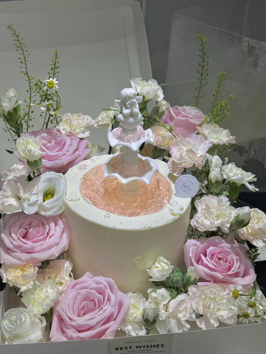 许愿池粉色鲜花蛋糕 商品图2