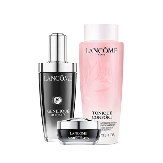 【1210跨境仓发货】Lancome兰蔻新版三件套 小黑瓶精华100ml+小黑瓶眼霜15ml+新版粉水400ml 商品图1