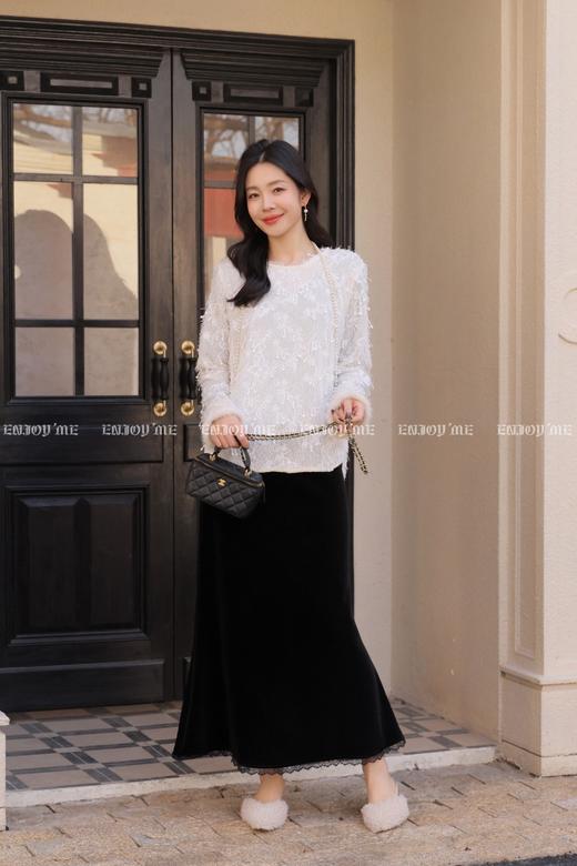 【门店同款】ENJOY冬季“烟火漫春”闪片绣花中式上衣 168995881 商品图6