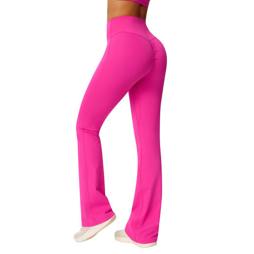 跃牌【欲动春风】系列 紧身阔腿喇叭瑜伽裤女裸感速干提臀高腰微喇运动长裤52338 商品图4