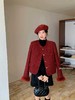 【GZ】无忧购【鸿运当“红”】新年红千金风编织小香外套加厚保暖夹棉外套2819（现货48小时内发货） 商品缩略图4