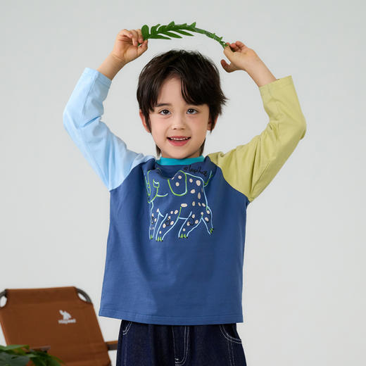 【10A抗菌纯棉】棉花堂涂鸦动物长袖童装T恤-FA61007 商品图7