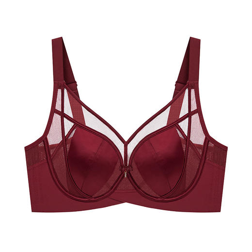 【超美新品❗️桑蚕丝莫代尔蕾丝内衣】17种氨基酸，就像給胸部數上“液体面膜"，零感•无痕•滋养！7A级女薄D杯大胸显小调整型上托聚拢防下垂大码文胸胖mm文胸套装新年马年本命年 商品图8