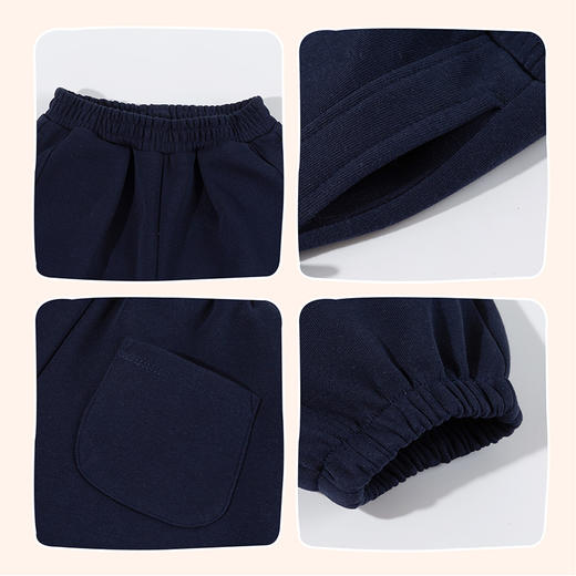 迪士尼（Disney）童装男童束脚长裤潮流帅气肤宽松运动灯笼休闲裤2026春季新款裤子ZD1FK006 商品图5