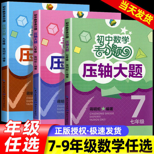 初中数学丢分题压轴大题七八九年级任选全国通用数学教辅解题技巧压轴题模拟刷题训练题库知识大全 商品图0