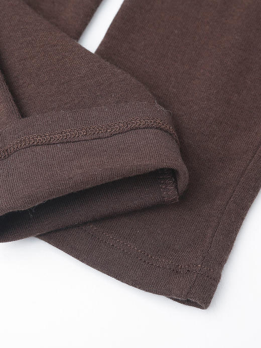 深棕系秋冬叠穿两件套 半高领修身打底衫 + 复古晕染丝绒吊带长裙 气质通勤约会显瘦套装 商品图2