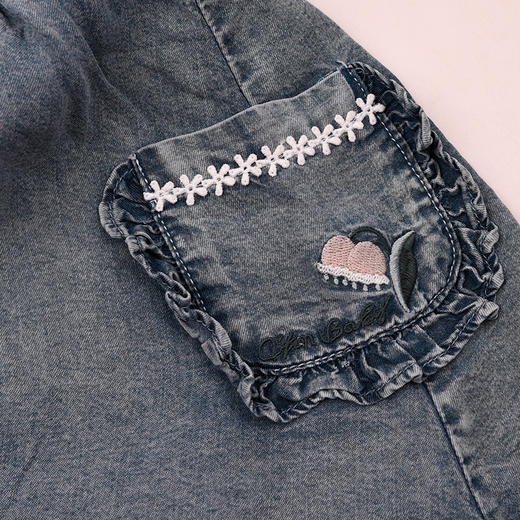 棉果果春季新品女童牛仔裙牛仔吊带裙M122703226121 商品图4