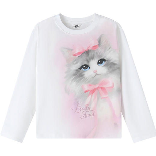 女童圆领长袖针织衫春季新款安奈儿童装EG611587 商品图5