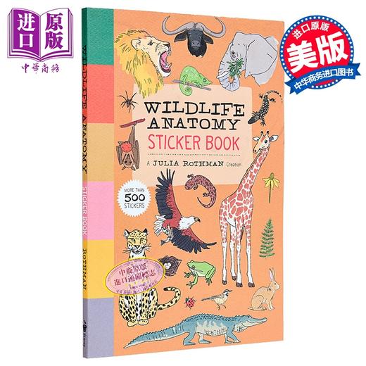 【中商原版】野生动物解剖学贴纸书 插画家朱莉娅·罗斯曼 Wildlife Anatomy Sticker Book 英文原版 Julia Rothman 商品图0