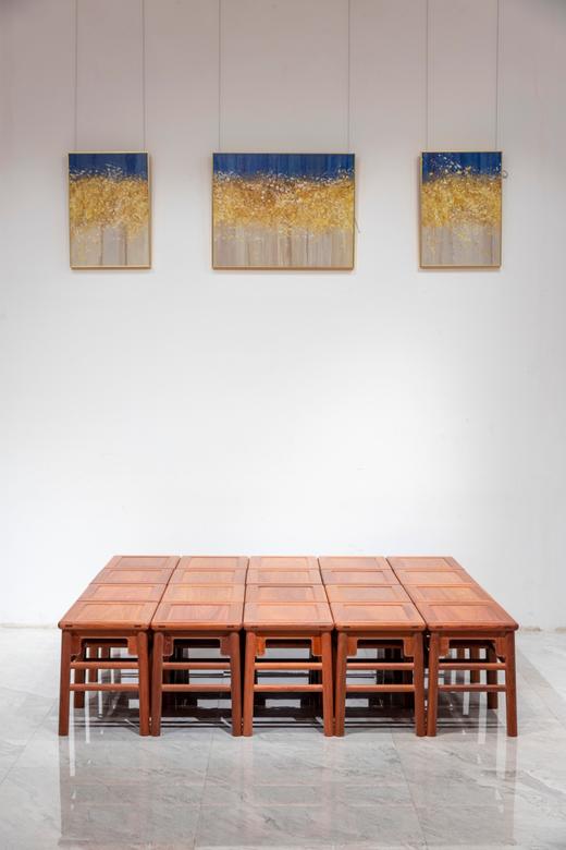 红桥红  家具严选  缅甸花梨（大果紫檀）【51 王款 大方凳】 商品图0