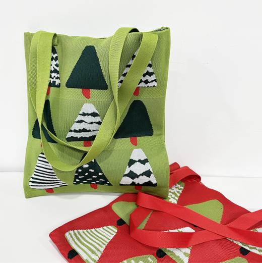 壁虎瑜伽【2601PJ463】针织手提袋礼物糖果袋 （5天发货） 商品图3