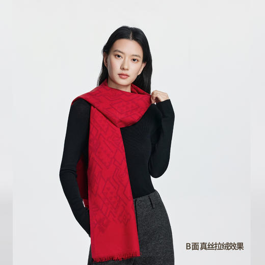 凯喜雅 绫绮锦绣真丝拉绒 男女款围巾 商品图1