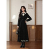 鹿向南「千金可露丽」黑色假两件连衣裙时尚套装秋季新款两件套女 商品缩略图4