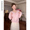 【孤品样衣，不退不换】【甜心记忆】高定兔毛混纺纱线手工亮钻蝴蝶结女士毛衫外套 商品缩略图3