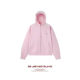 BJHG不计后果亮光质感卫衣男春季新款连帽伞帽情侣上衣开衫外套男