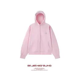 BJHG不计后果亮光质感卫衣男春季新款连帽伞帽情侣上衣开衫外套男 商品图0