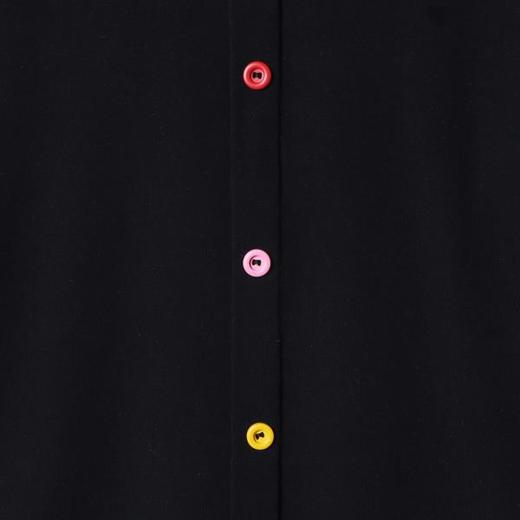 26T07SDSA秋冬新款痞帅男装时尚彩色纽扣拼接撞色立领长袖T恤百搭潮 商品图3