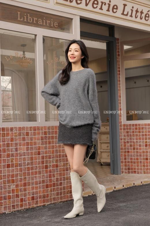 【门店同款】ENJOY冬季“暖冬知性”羊绒拉毛珠片针织上衣 168897579 商品图9