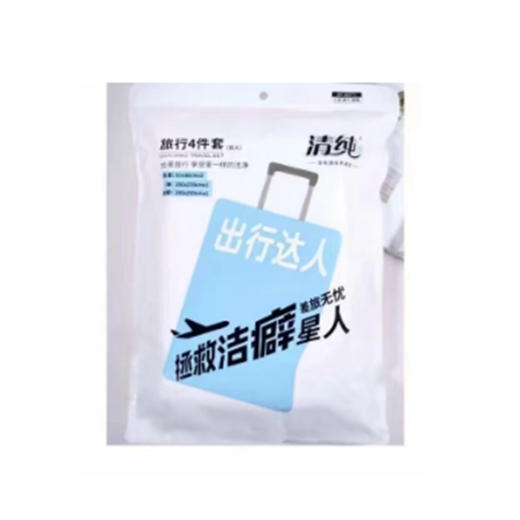 清纯ZF-0871双人旅行四件套（床单1条/被套1条/枕套2只） 商品图0