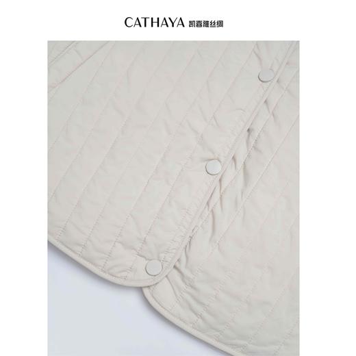 凯喜雅 竖条蚕丝填充棉袄外套 商品图6