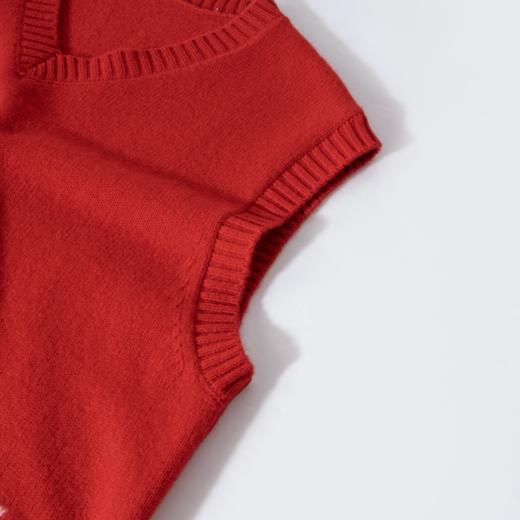 5天内发货 100%羊毛 骏雅提花V领马甲 A-5749 商品图4