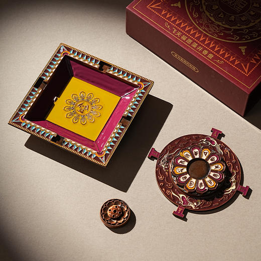敦煌研究院 【敦煌飞天福愿藻井香盘】 线香室内香插博物馆文创香盘 商品图5