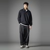 PINLI品立2026春季新款男士宽松翻领纯色落肩袖套头卫衣上衣潮牌B262109003 商品缩略图4