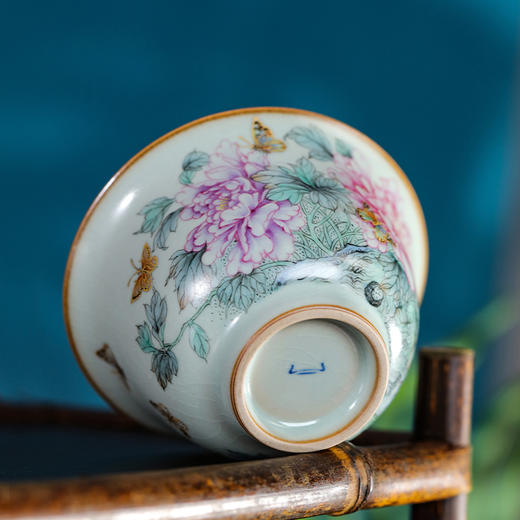 问鼎鼎峰系列天青酌泉二才盖碗（牡丹） 商品图4