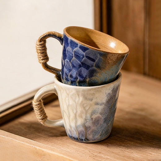 摩登主妇中古窑变马克杯陶瓷杯办公室家用喝水杯轻奢高级咖啡杯子 商品图3