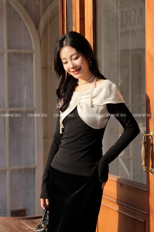 【门店同款】ENJOY春季巴赫旧约蝴蝶结上衣 169150223 商品图2