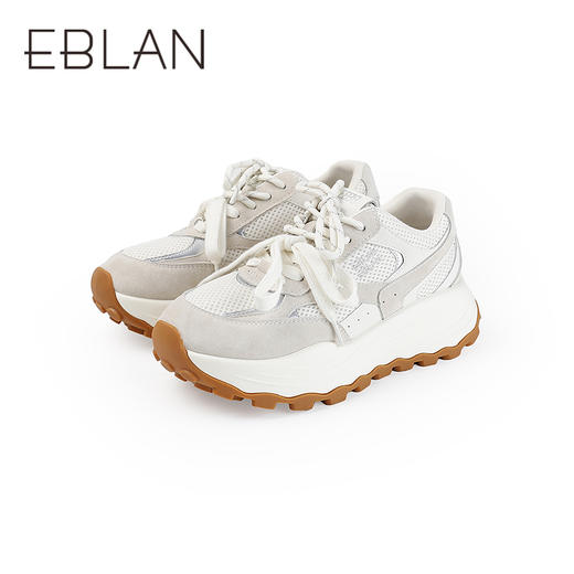 【上新】伊伴2026春季简约百搭基础款透气厚底增高运动鞋阿甘鞋B26125093 商品图4