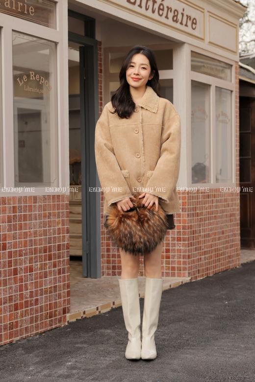 【门店同款】ENJOY冬季“暖冬知性”翻领双面穿毛毛外套 169151875 商品图13