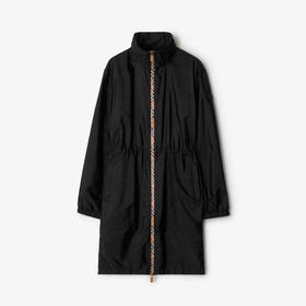 BURBERRY 巴宝莉 女士马术骑士徽标贴片尼龙风衣 黑色 8110311 A1189