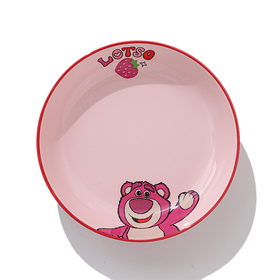 雅诚德迪士尼草莓熊7英寸炫彩佳悦深圆盘