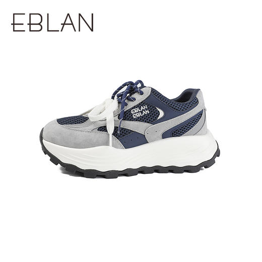 【上新】伊伴2026春季简约百搭基础款透气厚底增高运动鞋阿甘鞋B26125093 商品图1