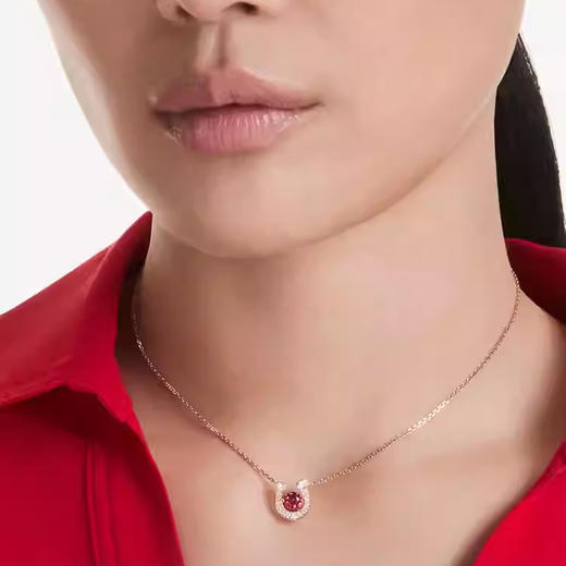 春日限定【抢先购】Symbolica施华洛世奇施家"红"运马蹄项链配饰本命年送礼（5736981 “红”运马蹄项链） 商品图6