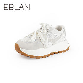 【上新】伊伴2026春季简约百搭基础款透气厚底增高运动鞋阿甘鞋B26125093