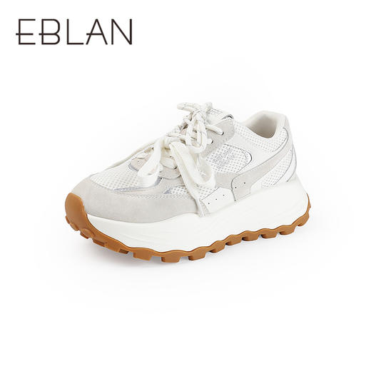 【上新】伊伴2026春季简约百搭基础款透气厚底增高运动鞋阿甘鞋B26125093 商品图0