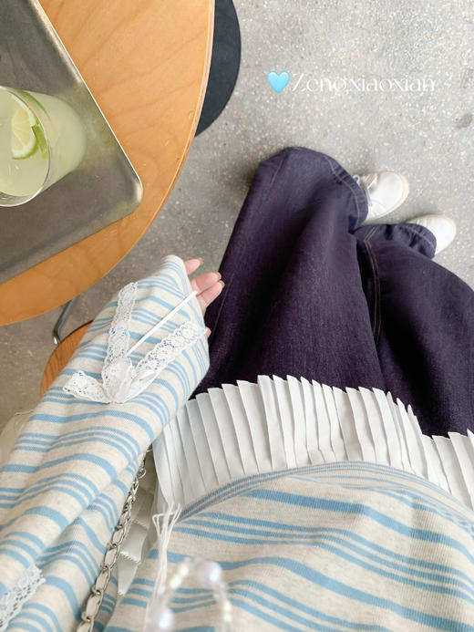 <曾小咸推荐>现货秒杀 ！微信超特价！撞色条纹拼接长袖 日常199.99 立减110 秒杀89.99！！ 商品图13