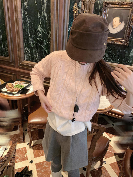 <曾小咸推荐>现货秒杀 ！微信超特价！韩系粉麻花毛衣 日常169.99 立减80 秒杀89.99！！ 商品图6