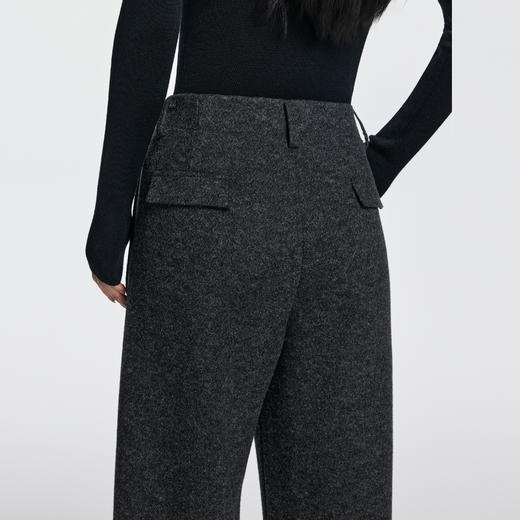 凯喜雅 【弧光裤】 毛呢直筒裤 商品图3